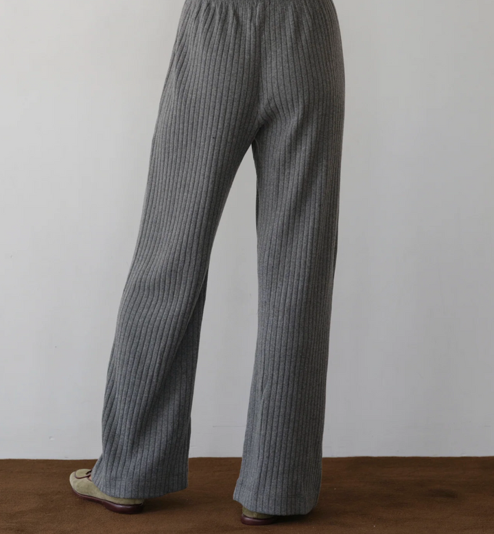 Sweater Rib Simple Pant - Charcoal Grey