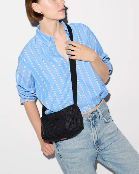 Metro East West Crossbody - Black