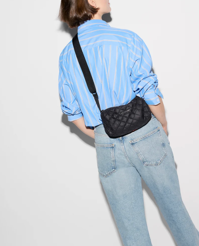 Metro East West Crossbody - Black