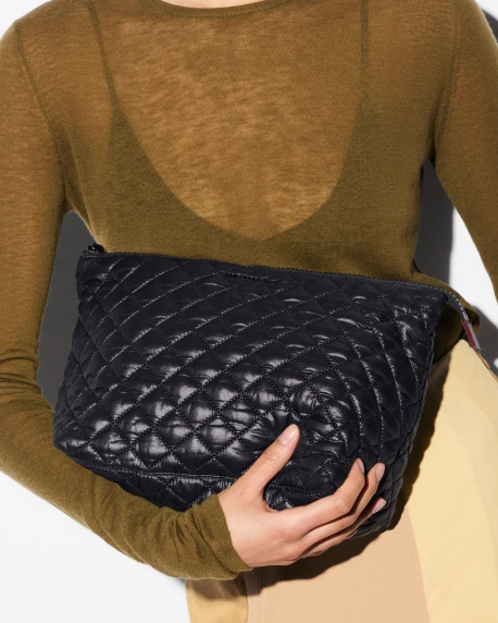 Large Zoey Zip Pouch II - Black