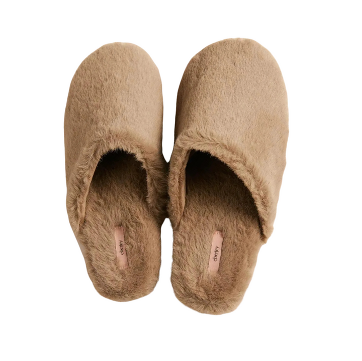Plush Mule Slipper - Toffee