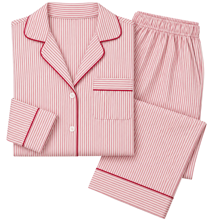 Gisele Long PJ Set - Red/Holly