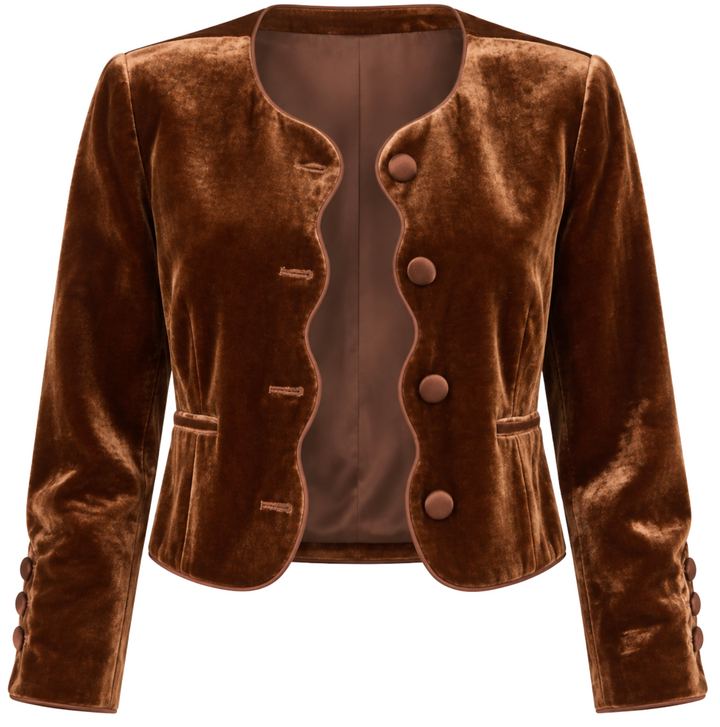 Apollonia Velvet Blazer - Canyon