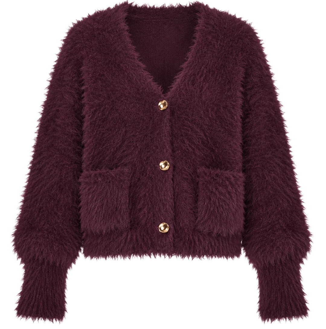 Cordelia Cardigan - Smooth Bordeaux