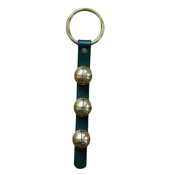 Sleigh Bells w/ Brass Ring - Evergreen