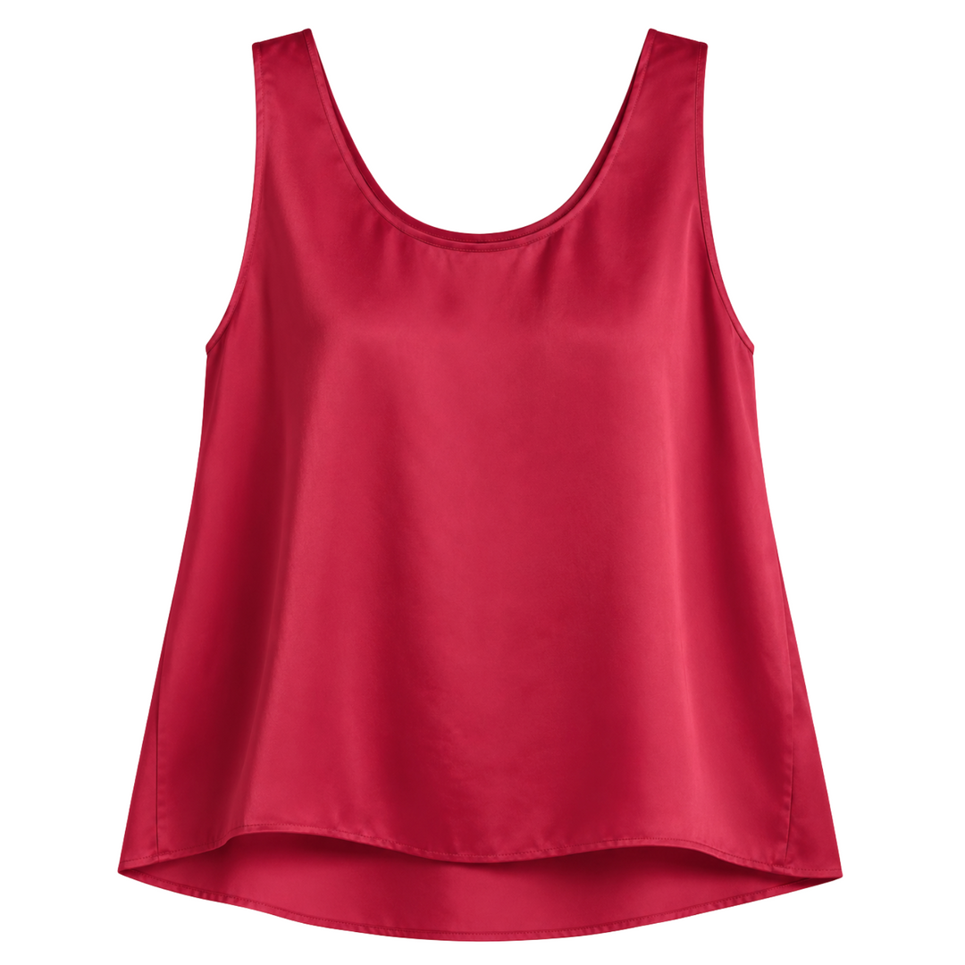 Isola Scoop Neck Tank - Lipstick