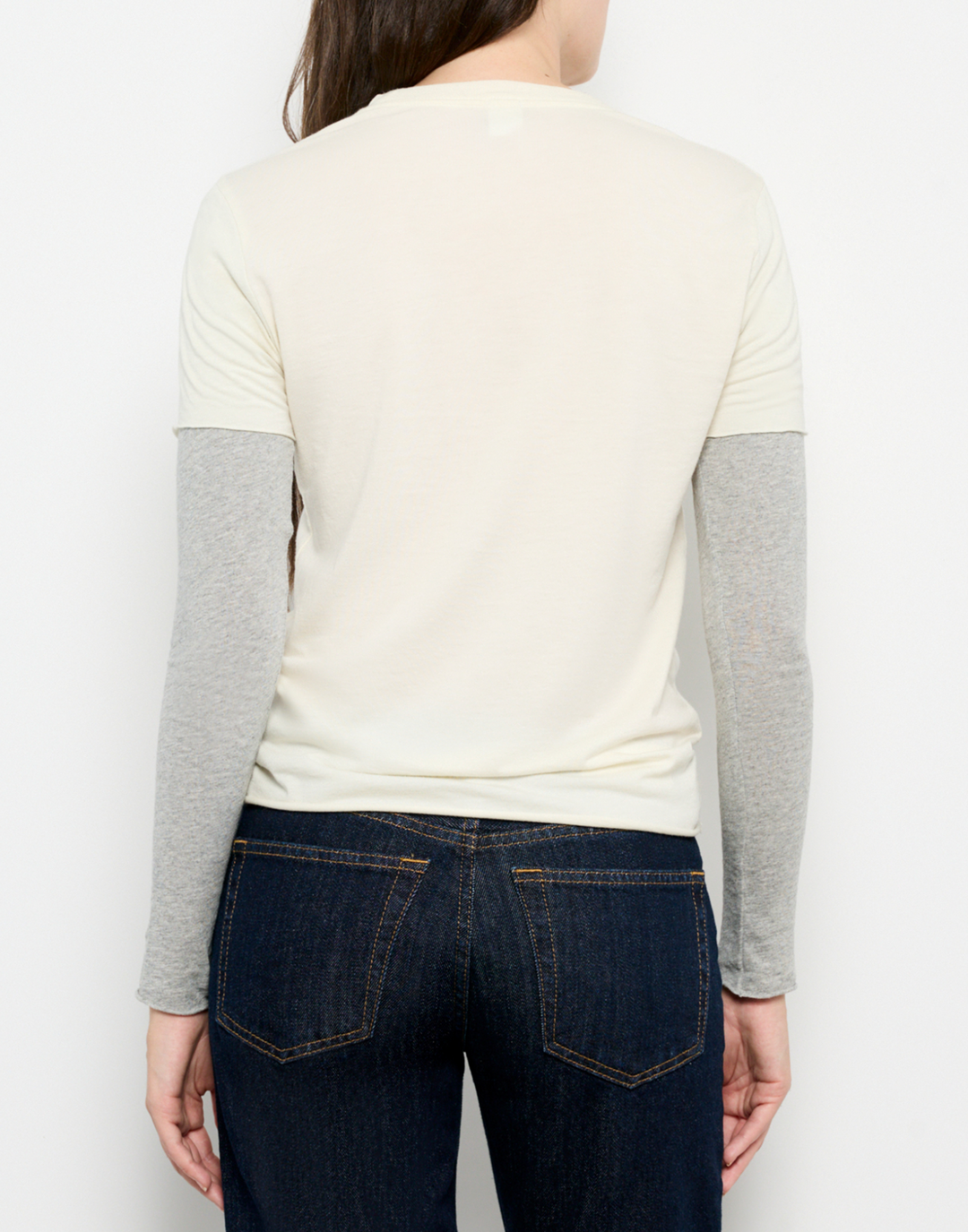 Virginia Long Sleeve - Parchment/Grey