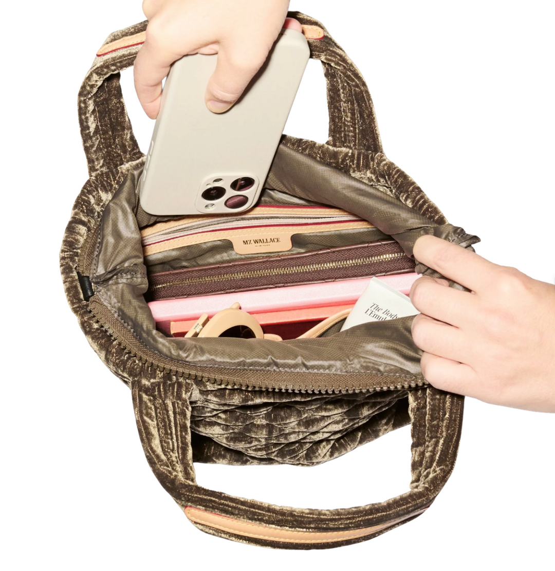 Mini Metro Tote - Pecan Velvet