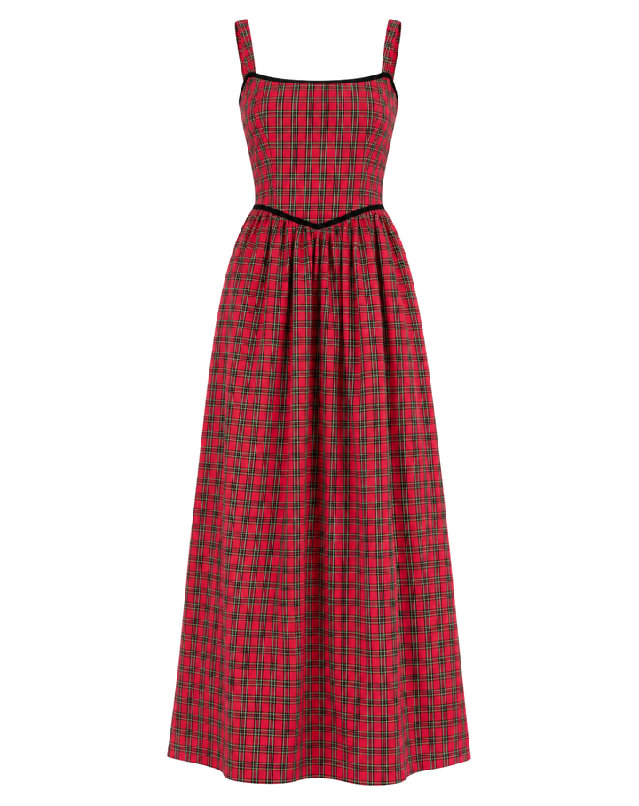 Jour Basque Dress - Vivienne Plaid
