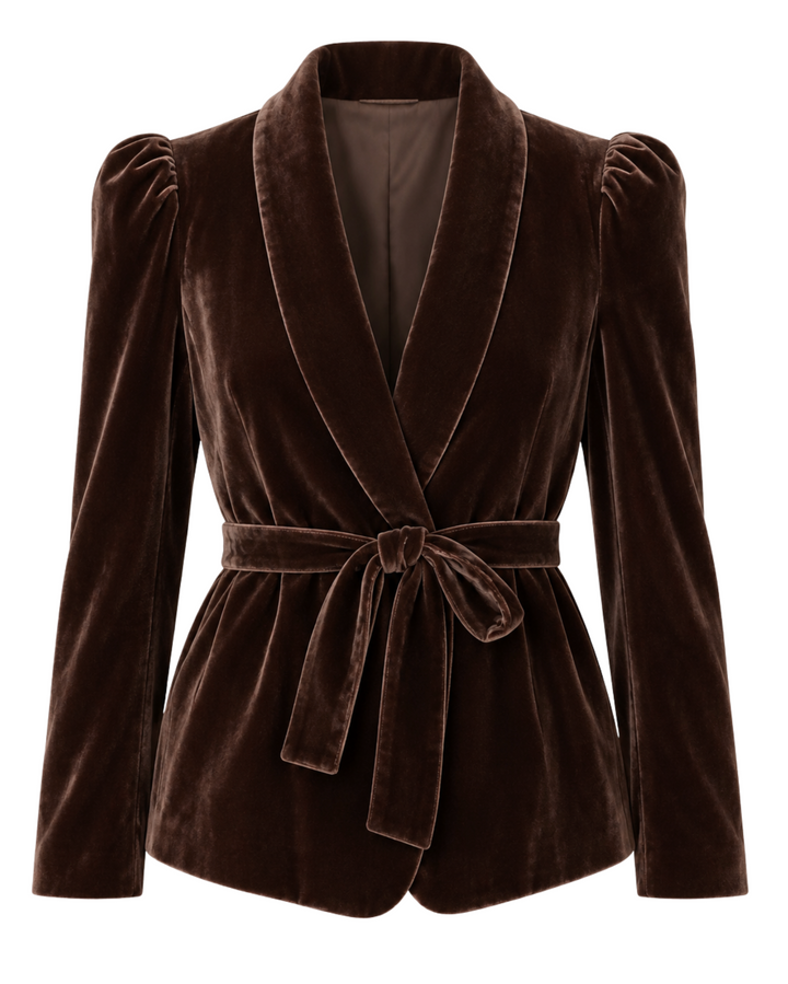 Paris Jacket - Mahogany Silk Velvet