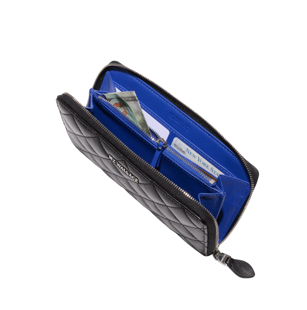 Long Zip Round Wallet - Black