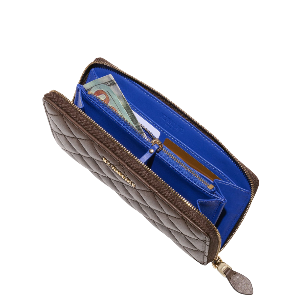 Long Zip Round Wallet - Chestnut