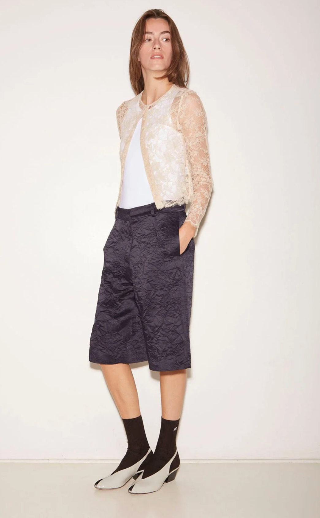 Lili Lace Top - Chalk