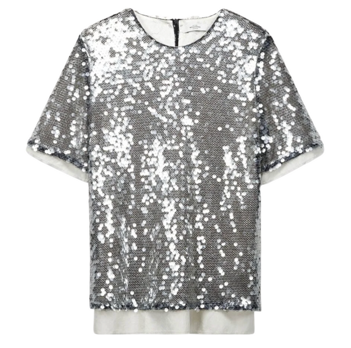 Martial Sequin T-Shirt - Silver