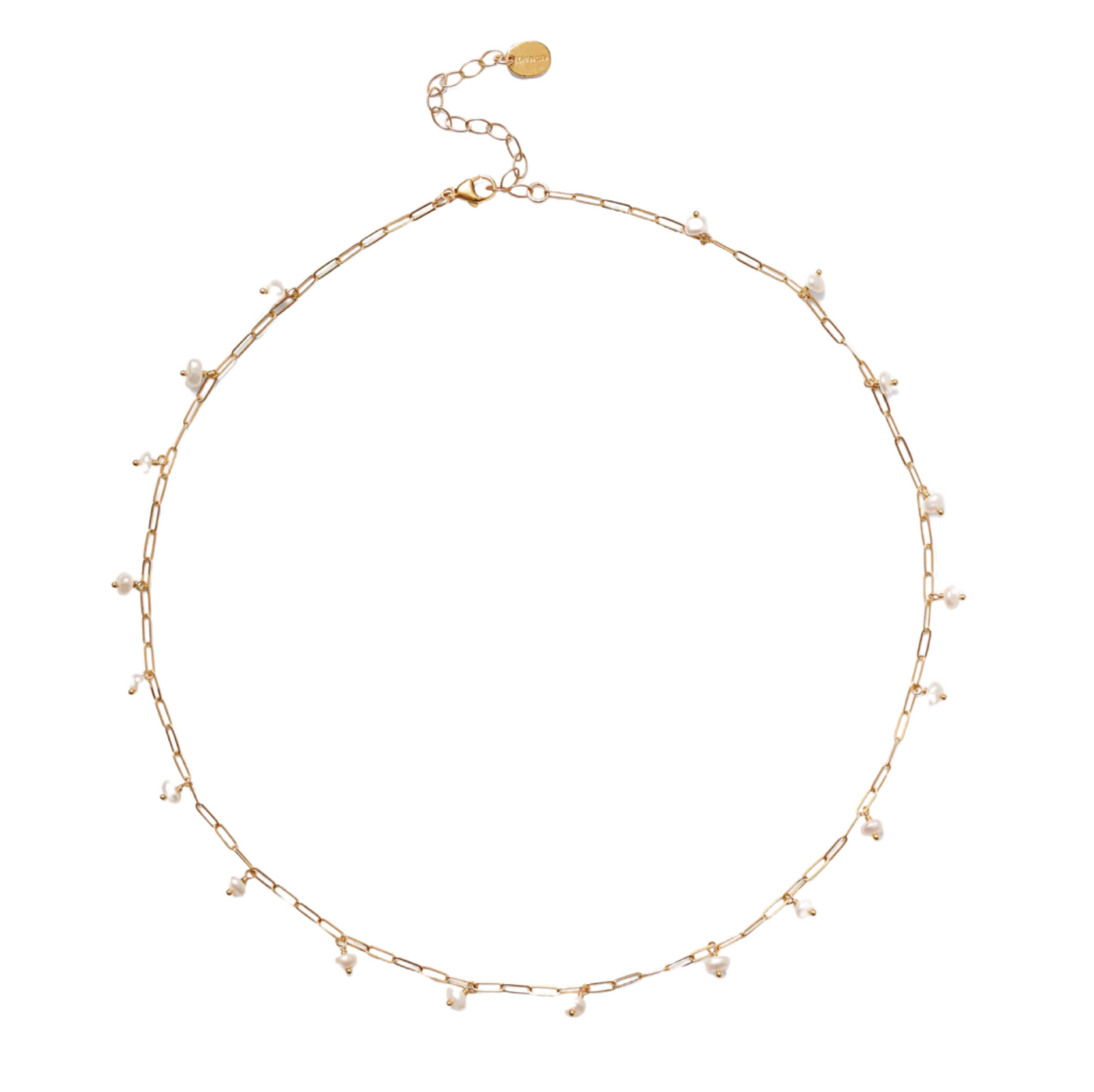 Cayman Short Necklace - White Pearl