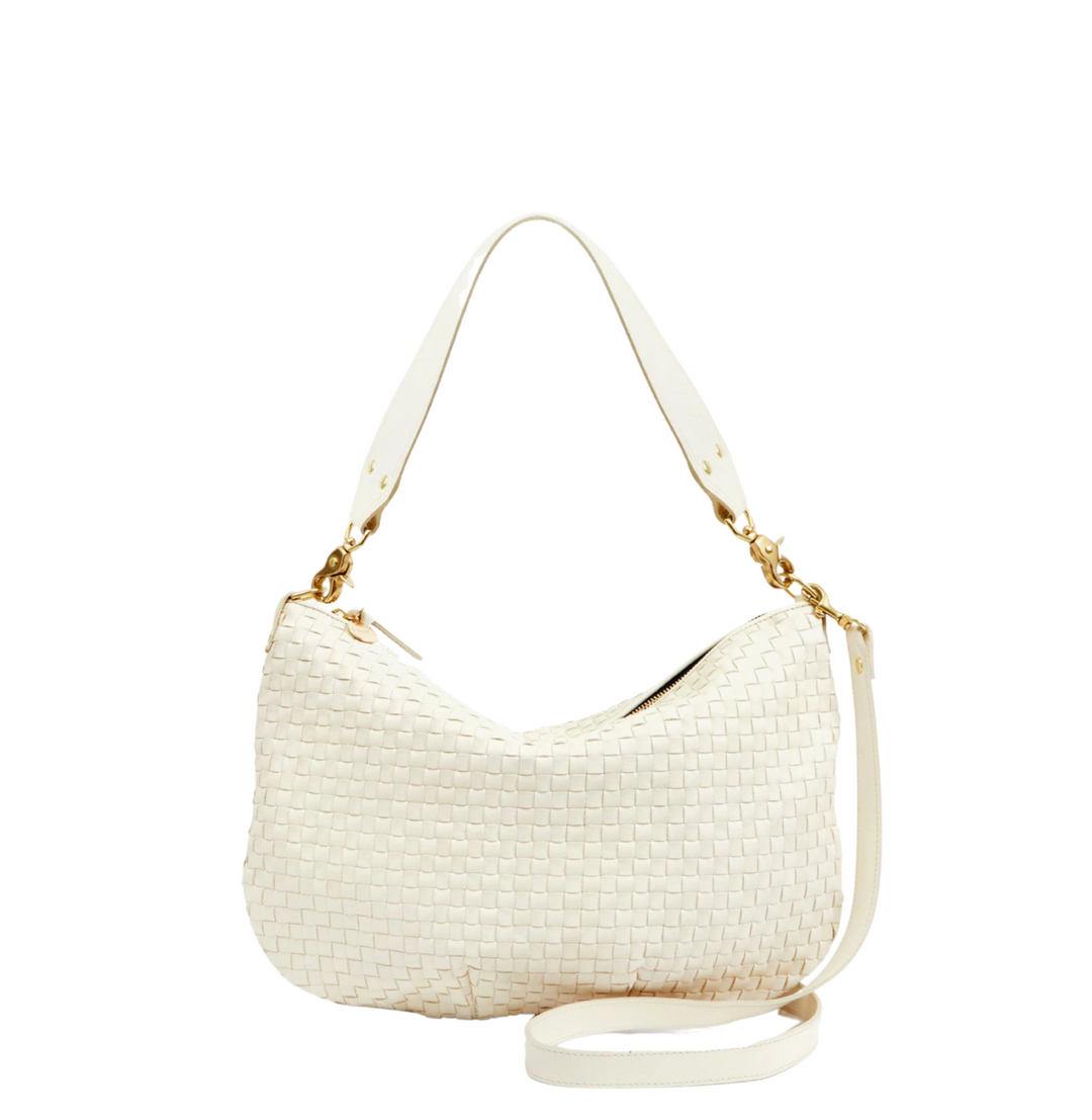Moyen Messenger  - Cream Woven Checker