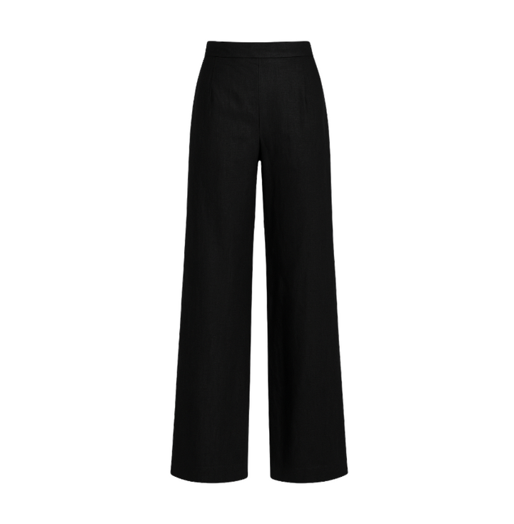 Roma Pant - Black Linen