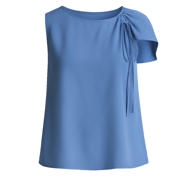 Lola Tie Blouse - Cornflower