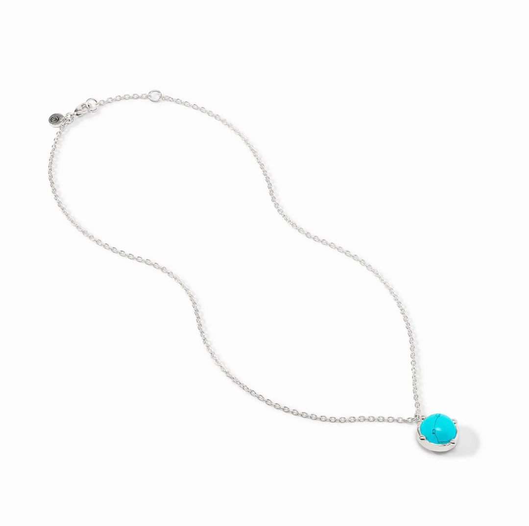 Honeybee Solitaire Necklace - Turquoise Blue