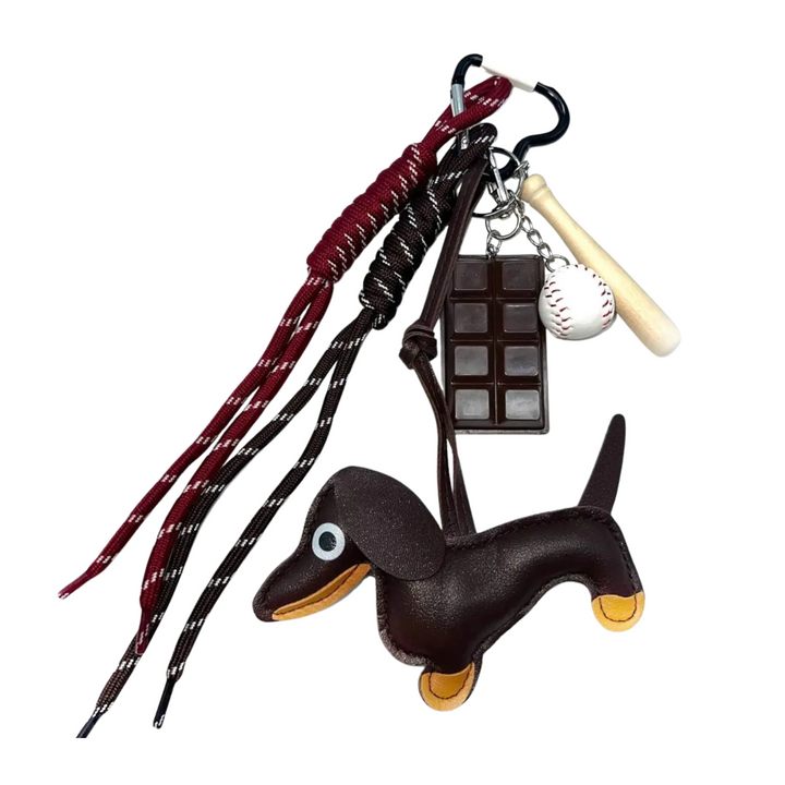 Dog Bag Charm - Brown