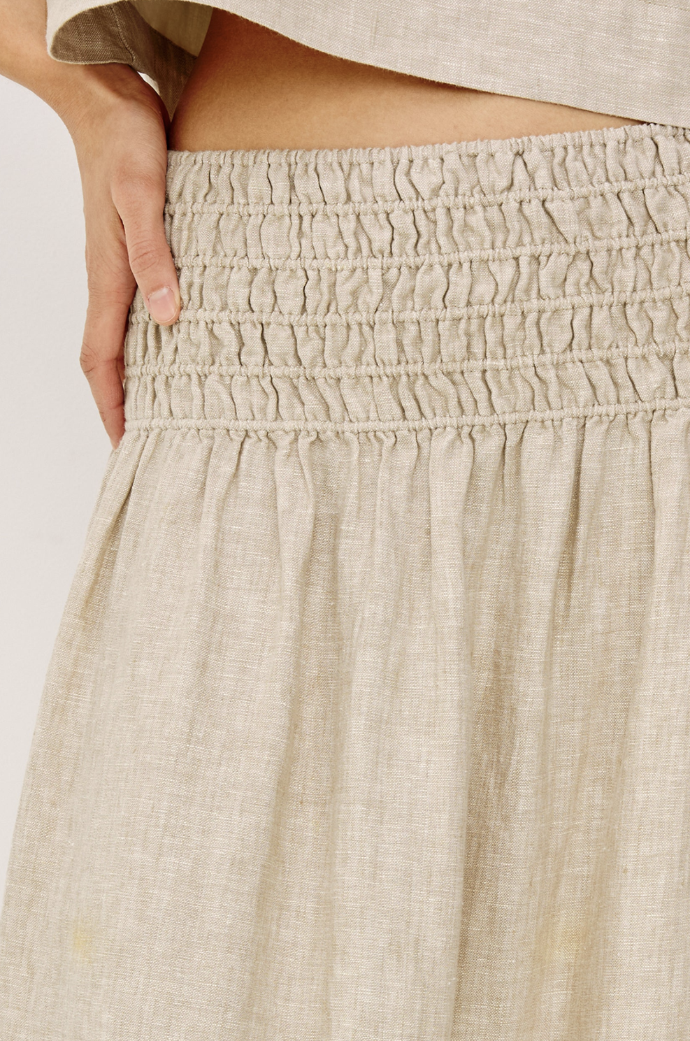 Alessa Skirt - Heathered Flax