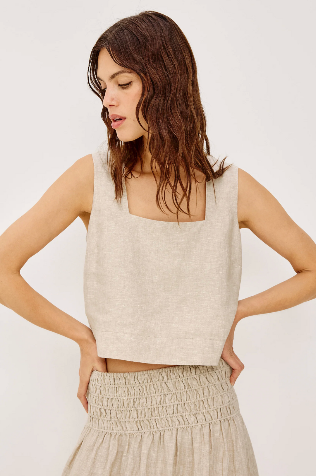 Akira Top - Heathered Flax