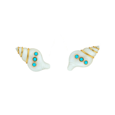 Seashell Stud - Turq