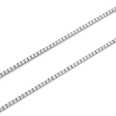 3mm Silver Tennis Necklace