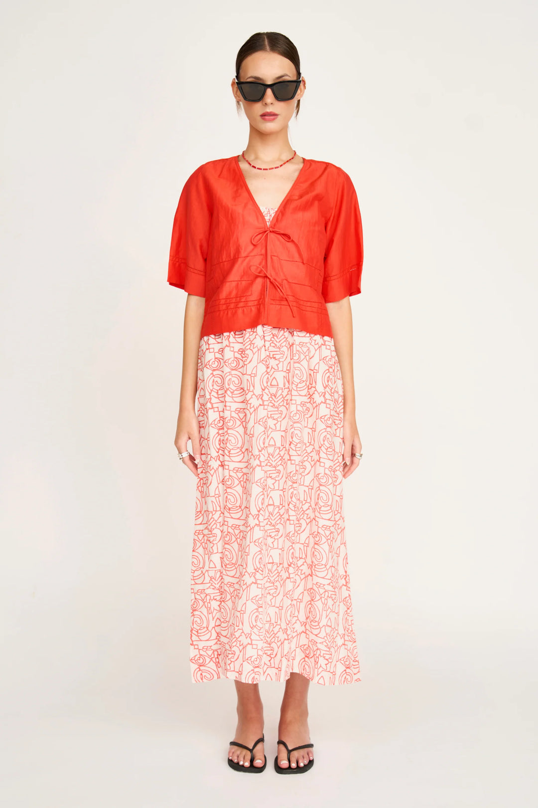 Seychelles Tie Top - Chili