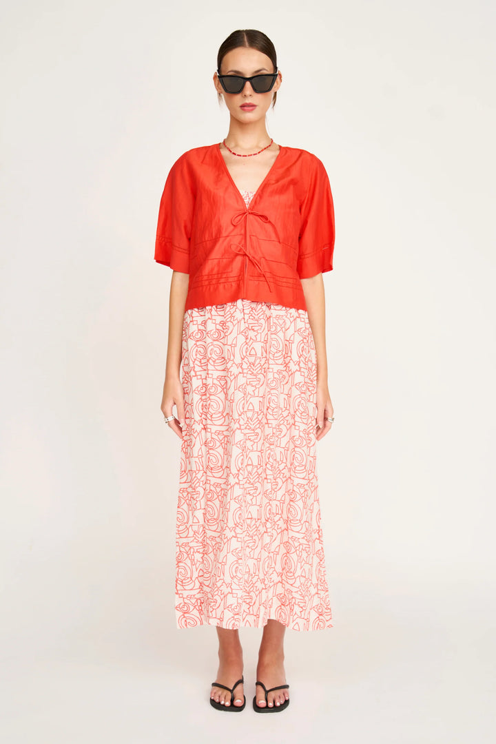 Seychelles Tie Top - Chili