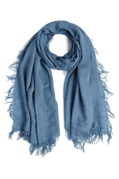 The Silk Cashmere Scarf- Denim