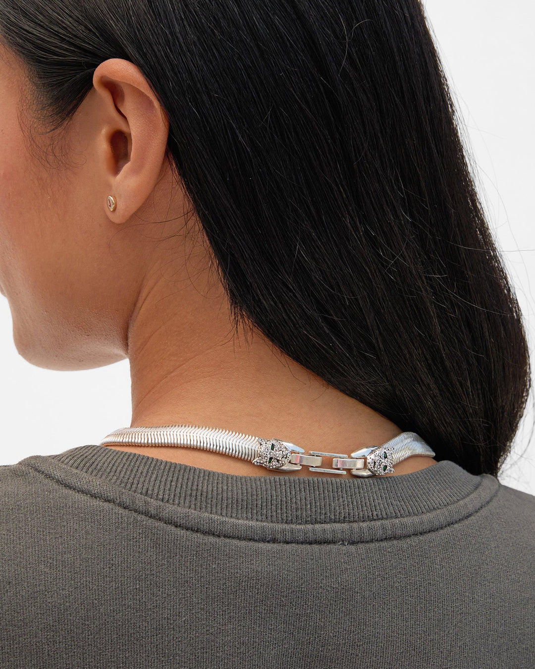 Snake Chain Collar - Silver