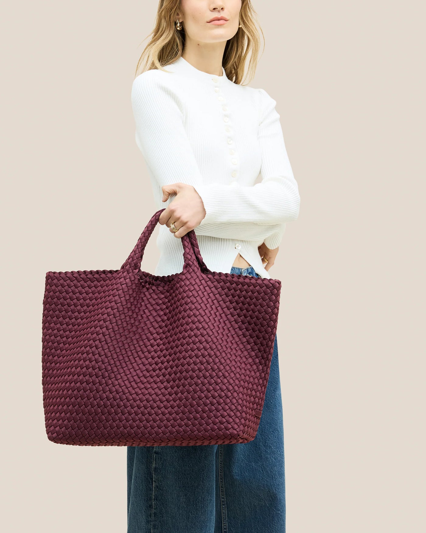 St. Barths Large Tote - Bordeaux