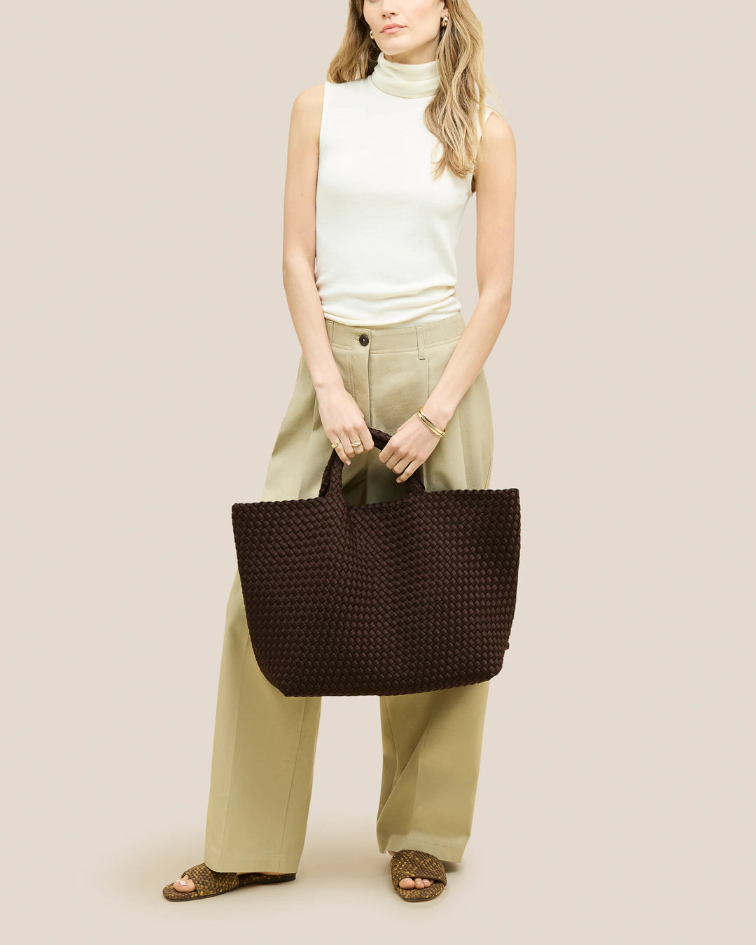 St. Barths Large Tote - Chocolate