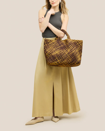 St. Barths Large Tote Watercolor - Tortoiseshell