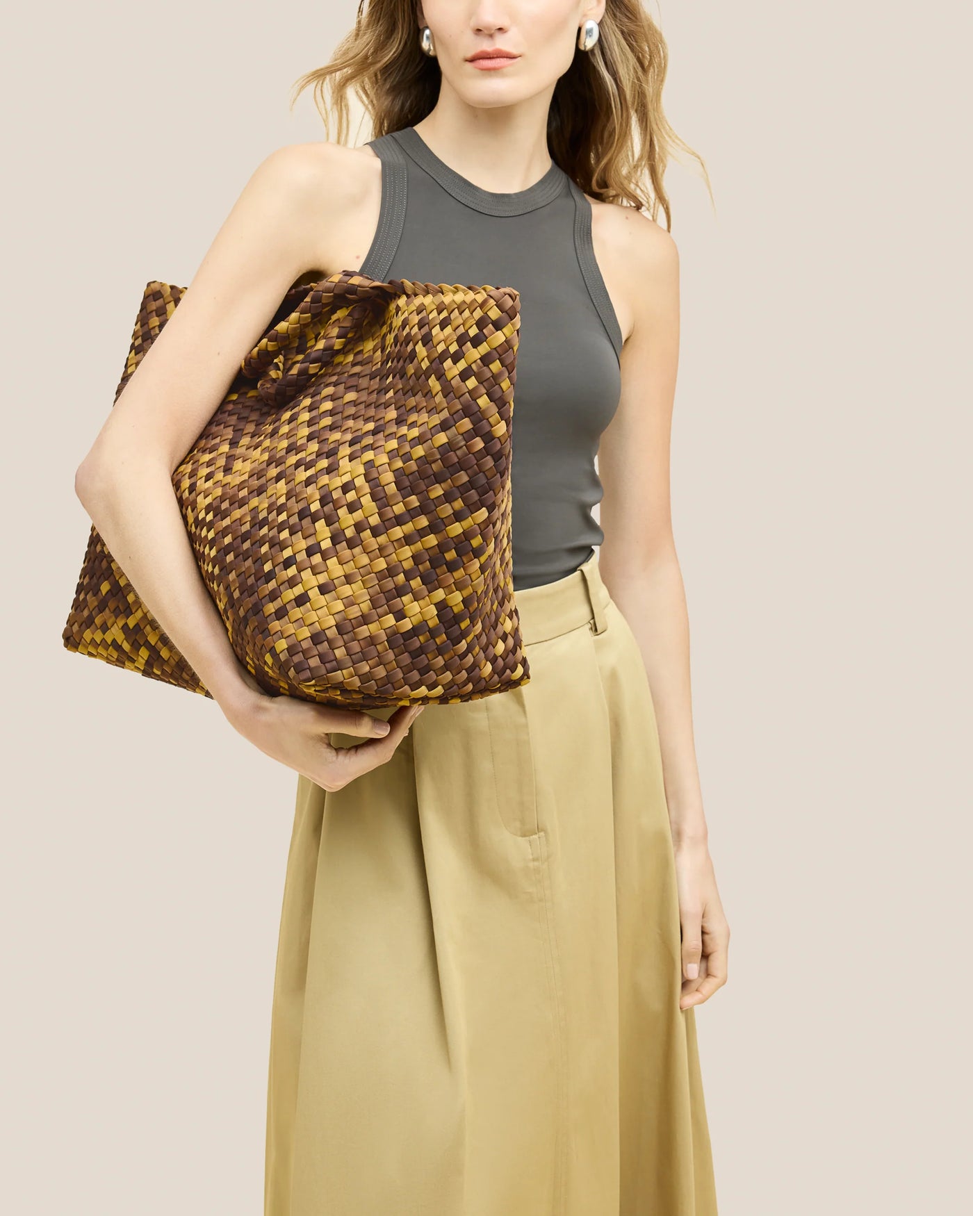 St. Barths Large Tote Watercolor - Tortoiseshell