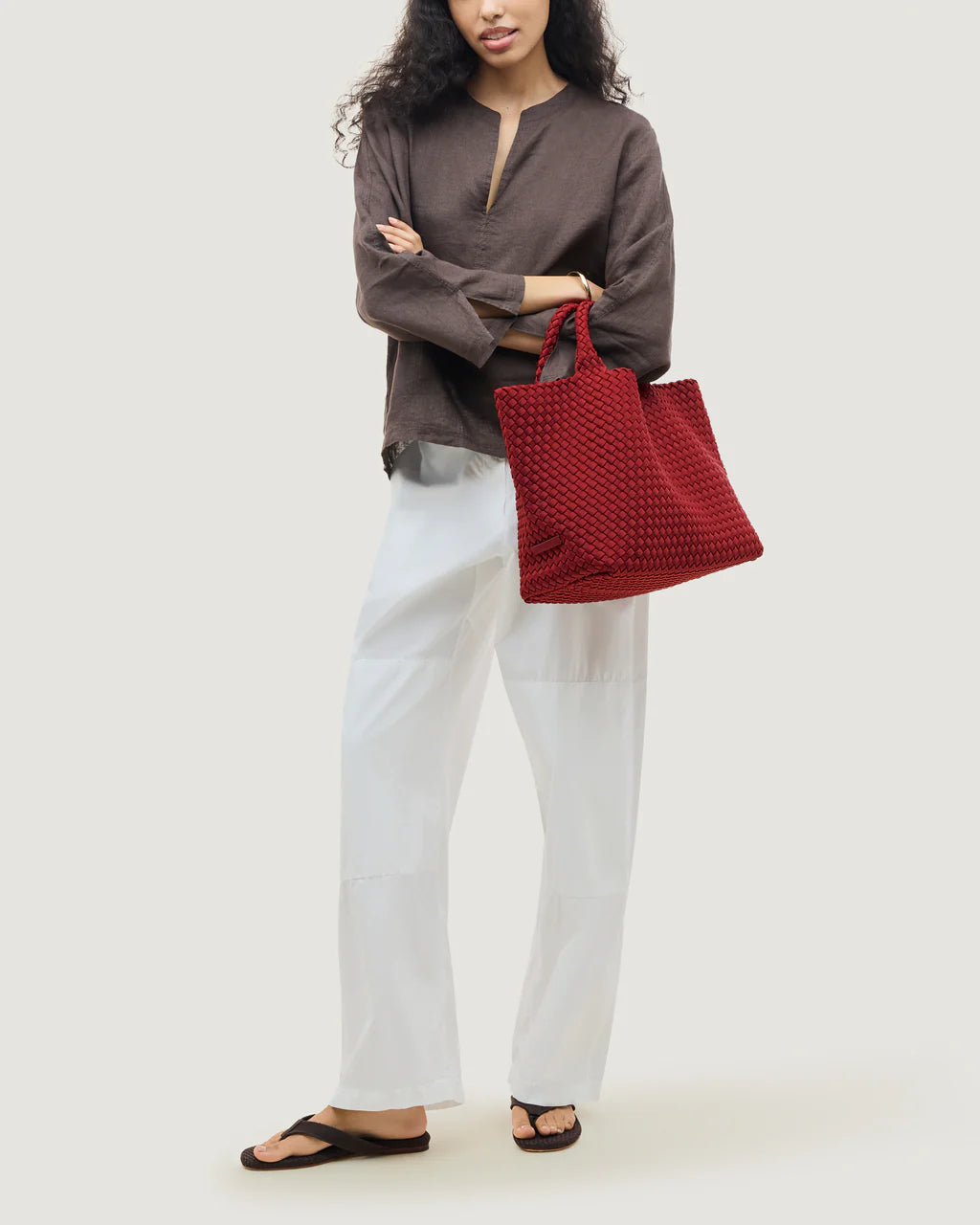 St. Barths Medium Tote - Rosso