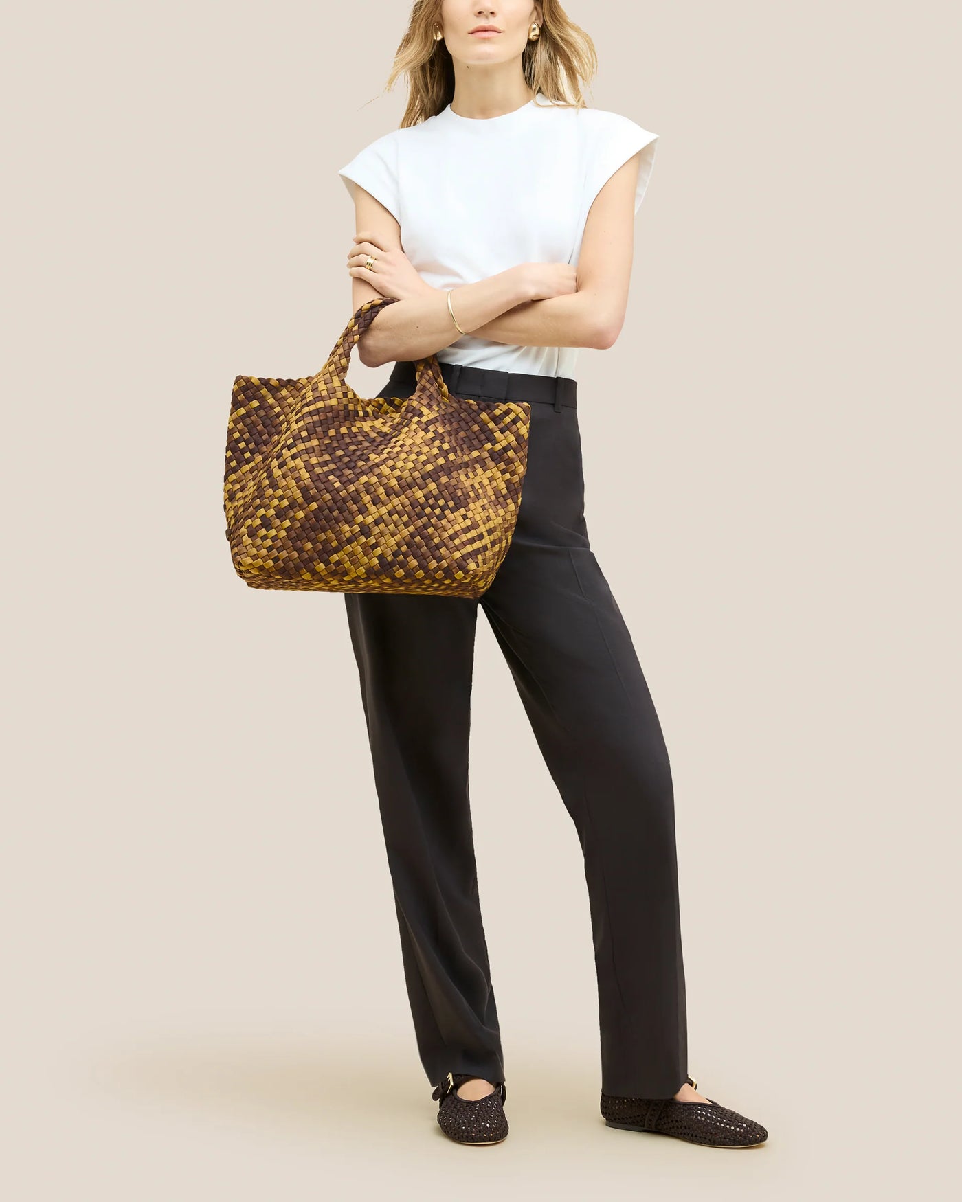 St. Barths Medium Tote Watercolor - Tortoiseshell