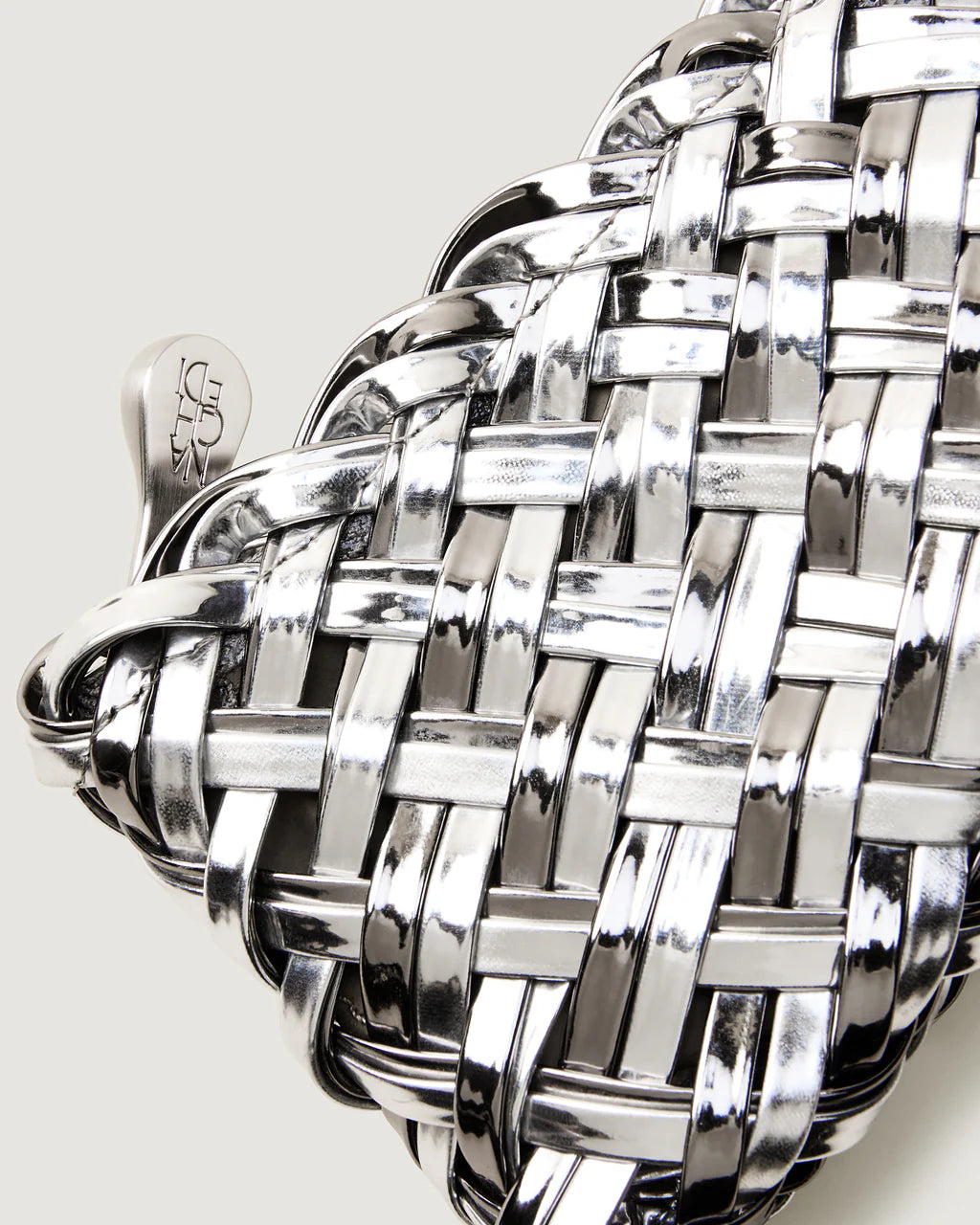 St. Barths Petit Tote Double Weave Metallic - Pewter