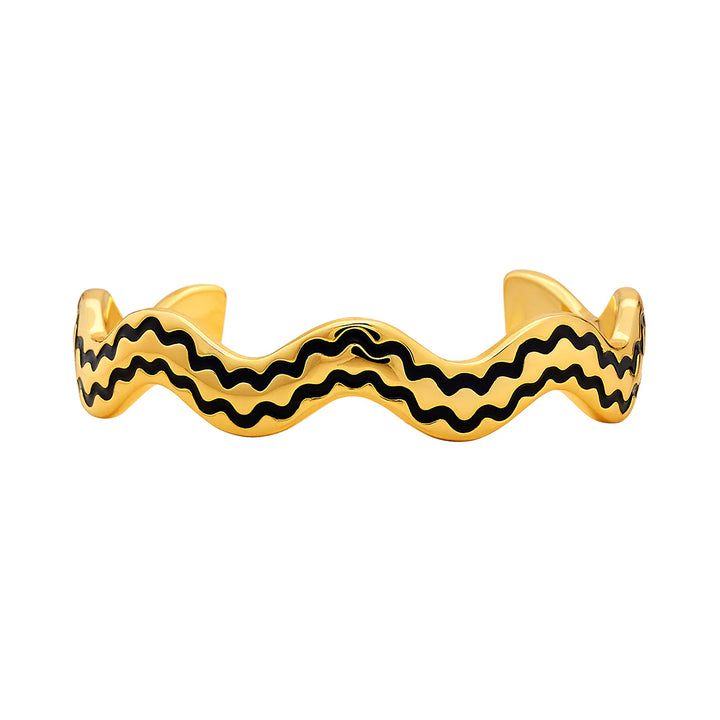 Stacking Squiggle Cuff - Navy