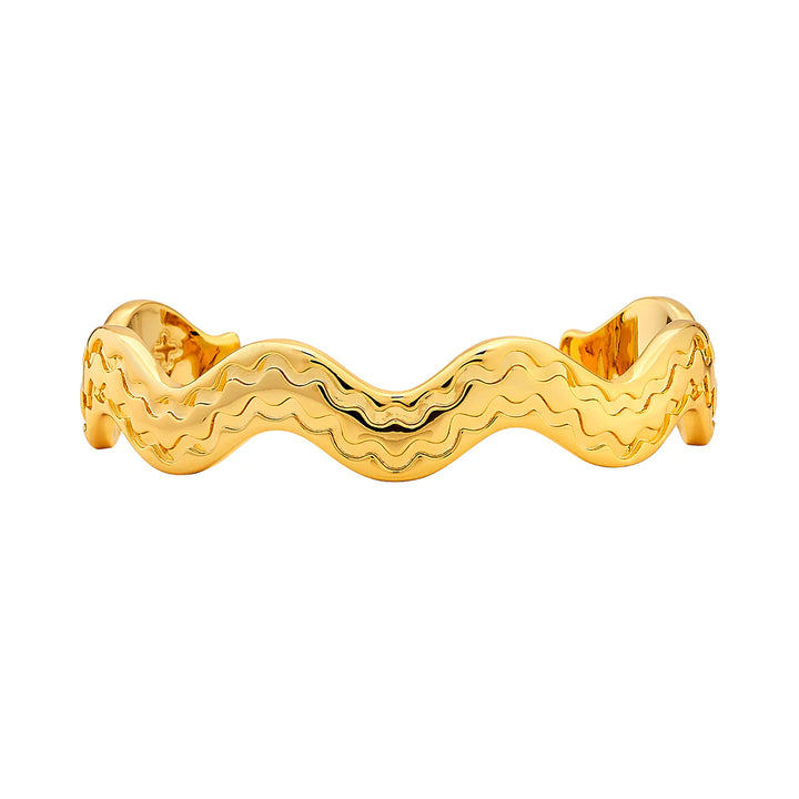 Stacking Squiggle Cuff - Gold