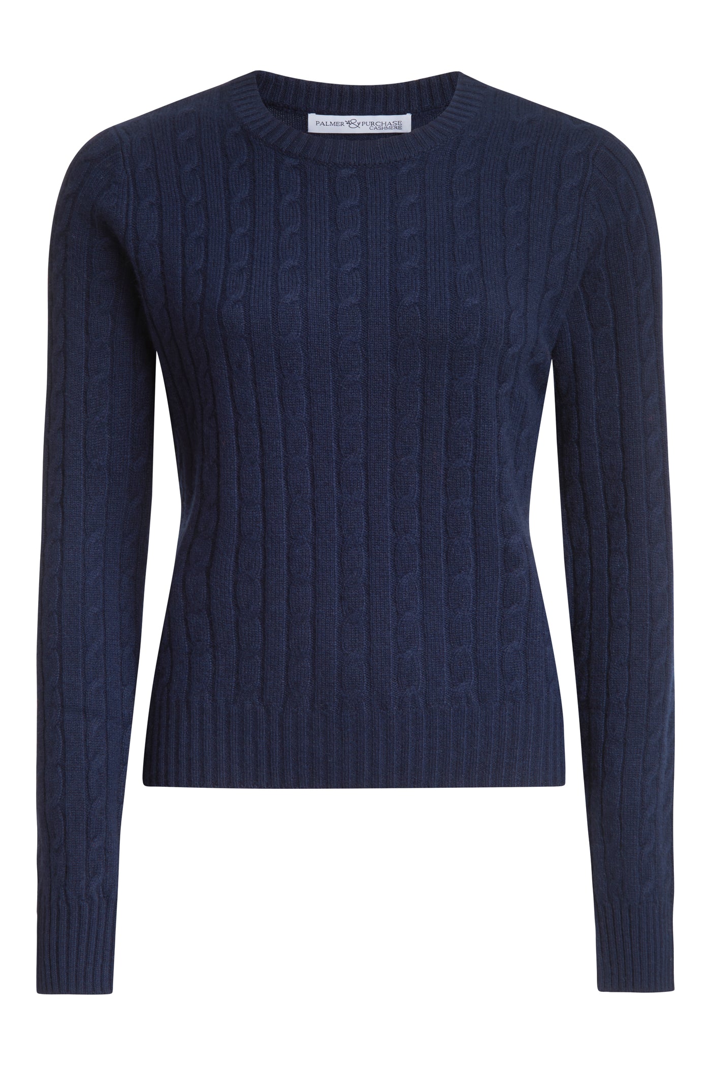 Stewart Cashmere Cable- Navy