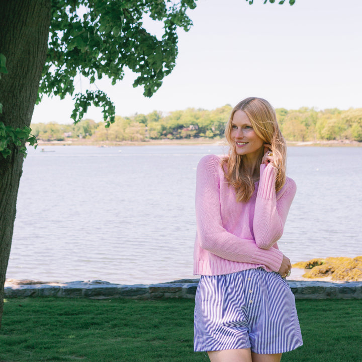 Milan V Neck- Pink
