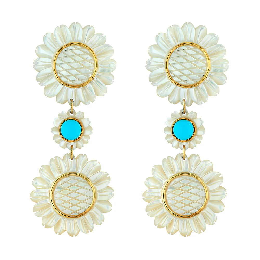 Sunflower Triple Earring