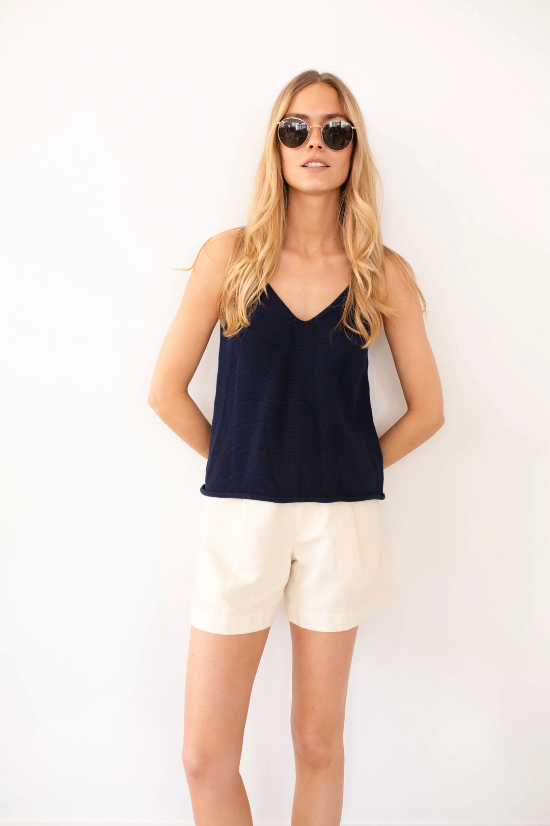 Catalina Sweater Tank - Navy