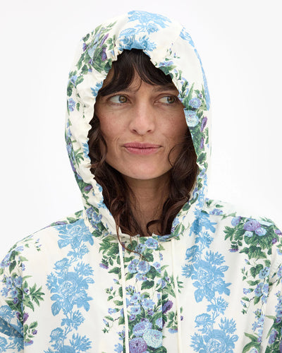 Theo Anorak Jacket - Blue Floral Stripe