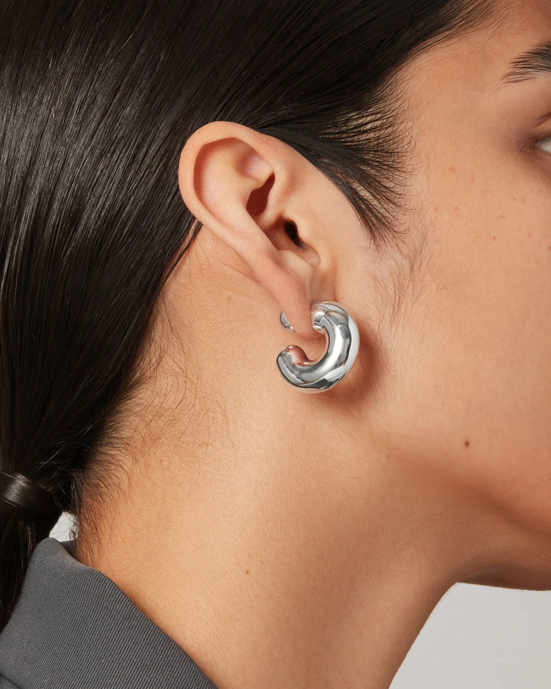 Tome Hoops - Large - Silver