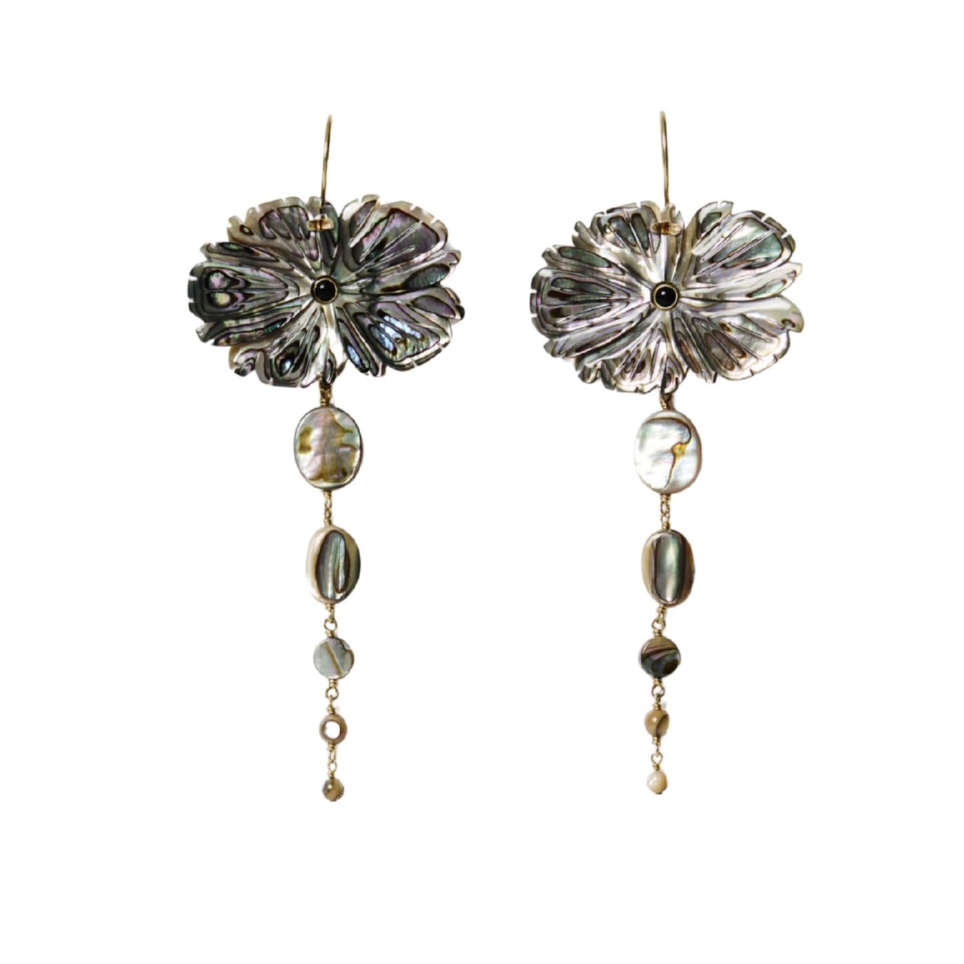 Magnolia Drop Earrings - Abalone