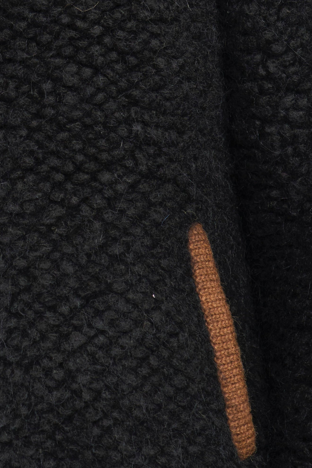 Fargo Knit Jacket- Black/Caramel