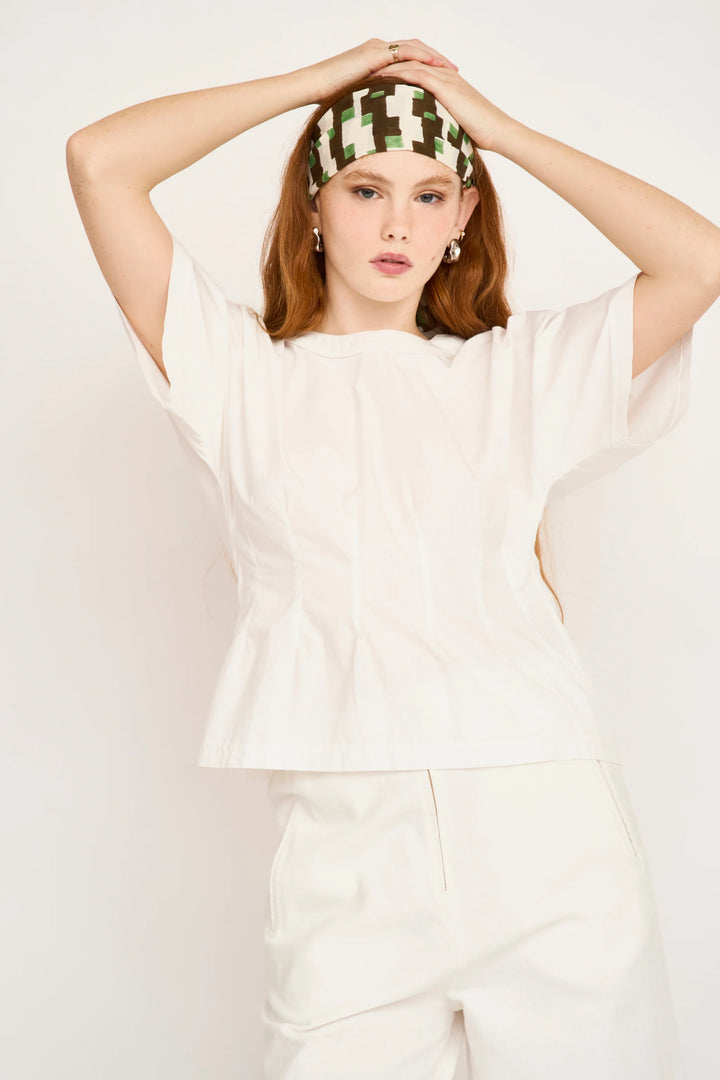 Wailea Top - White Poplin